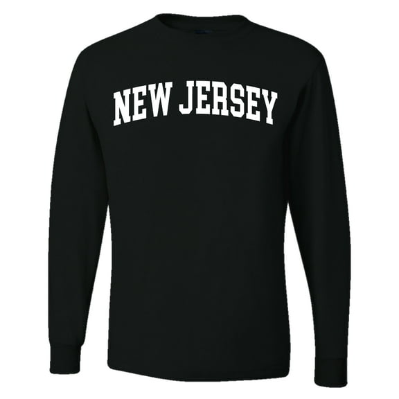 Wild Bobby State of New Jersey College Style Men Long Sleeve Shirt