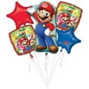 Super Mario Bros 5pc Balloon Bouquet