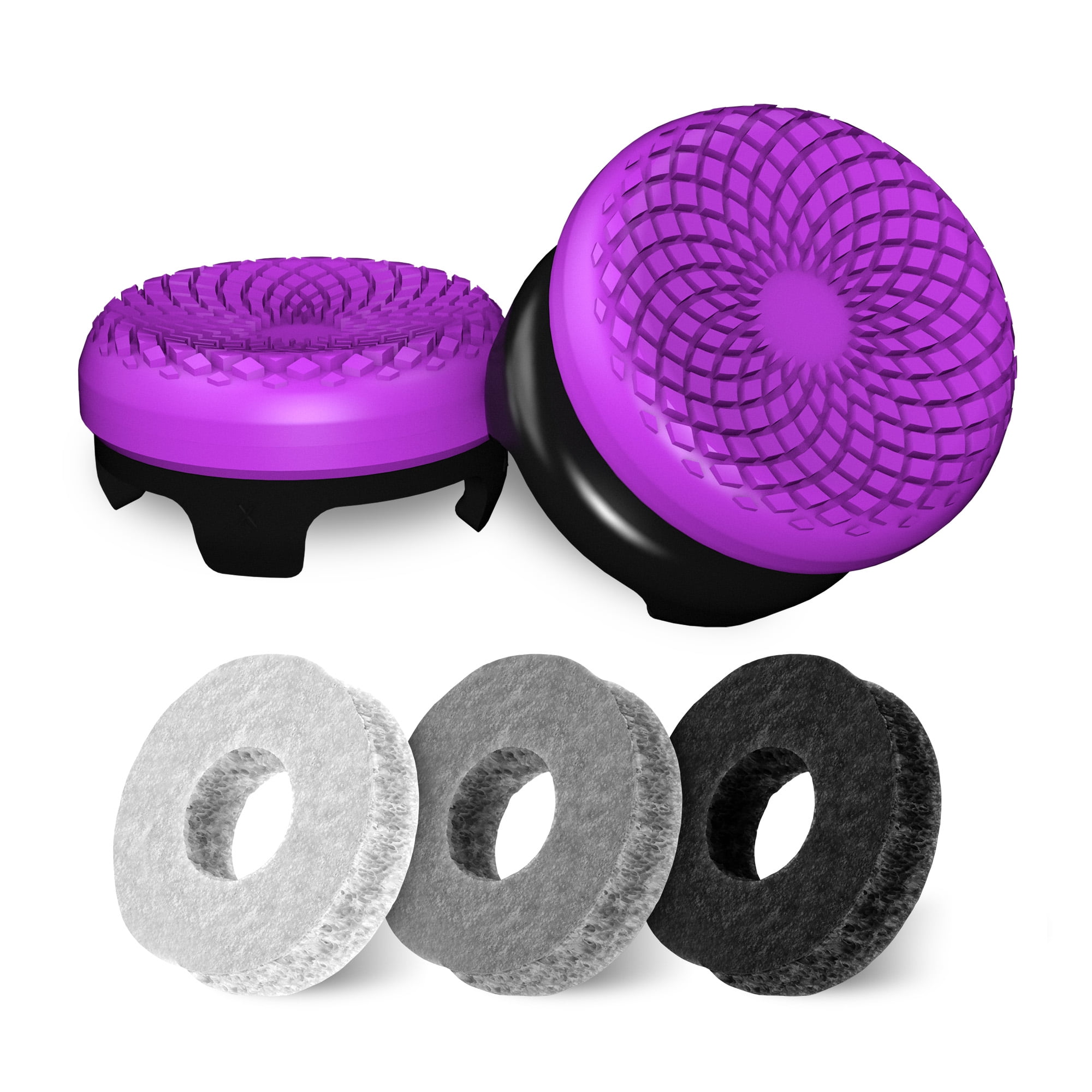 KontrolFreek Aim Boost Kit for PlayStation 5 (PS5) and PlayStation 4 (PS4) Controller | Includes Performance Thumbsticks and Precision Rings | Frenzy Edition