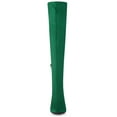 thumbnail image 2 of Unique Bargains Women's Chunky Heels Rhinestone Over the Knee High Boots Green (Size 6), 2 of 8