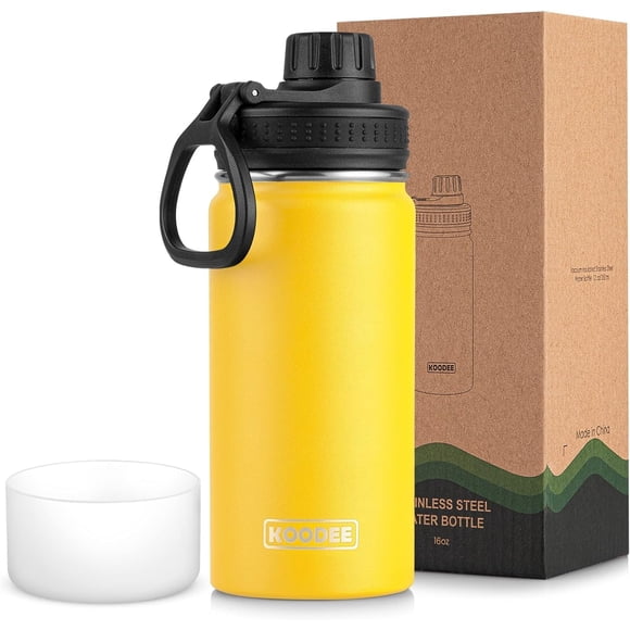 Botella de agua Koodee de acero inoxidable de 500 ml con aislamiento al vacío