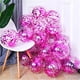 thumbnail image 5 of KIRIKOU Paquete de 24 piezas globos de confeti 12 pulgadas globos de fiesta de látex para decoraciones de fiesta, boda, compromiso, novia, cumpleaños y ducha (rojo rosa), 5 of 5