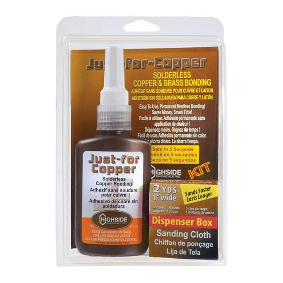 Highside Chemicals Just For Copper 5-3/8 in. L x 8-1/2 in. W Copper and Brass Bonding Kit 2 pc.