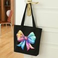 thumbnail image 5 of Colorful Bow Canvas Handbag, 5 of 6