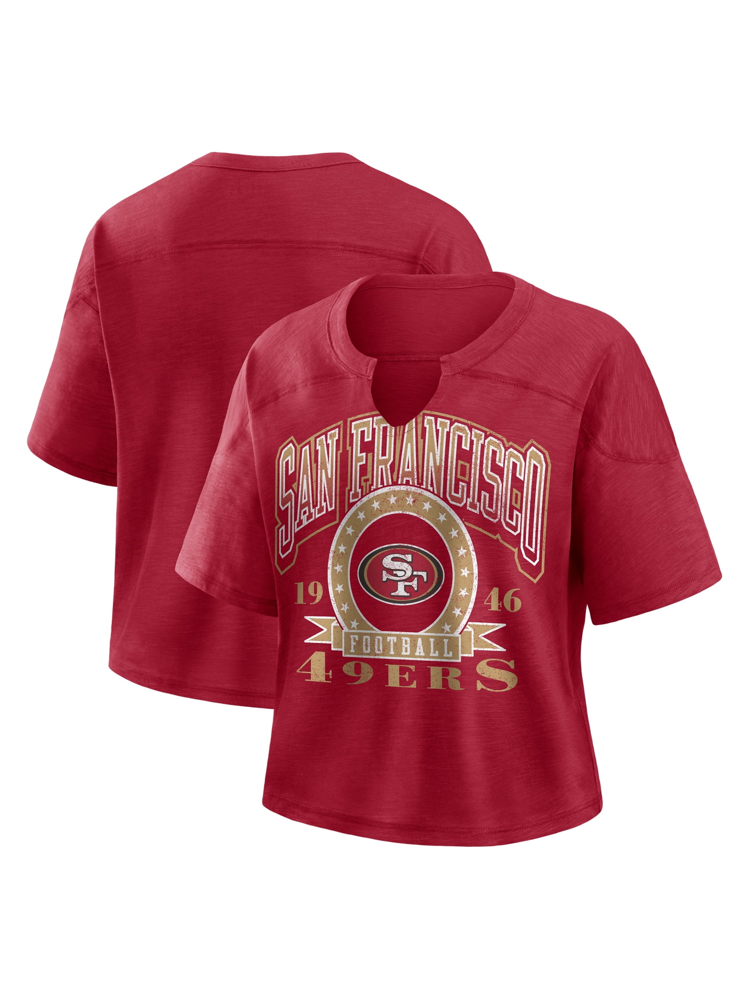 NFL San Francisco 49ers Women's Cotton Red Short Sleeve T-Shirt