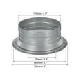 thumbnail image 2 of Unique Bargains Bride de Connecteur de Conduit de 5 Pouces, Raccord Métallique, Bride de Tuyau Droit, Conduit de Ventilation Rond, Lot de 2, 2 of 5