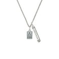 thumbnail image 2 of Delight Jewelry Silvertone Eye Chart Silvertone Courage Strength Wisdom Honesty Bar Charm Necklace, 23", 2 of 4