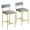 Gold + velvet gray, variant on Bar Stools Set of 2, 25.5 Inches Upholstered Bar Chairs with Back, Kitchen Height Barstools for Island, 2 Counter Bar, Easy Assembly, Black