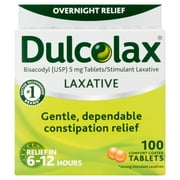 Dulcolax Laxative Tablets (100 Ct), Reliable Overnight Relief Walmart