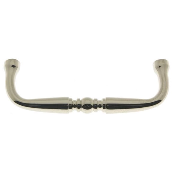 Solid Brass 3.5 in. CC Colonial Pull, Bright Nickel