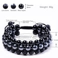 thumbnail image 3 of Fiudx Pulsera de Cuentas de Cristal de Ojo de Tigre de 8 Mm, Accesorio de Energía Curativa, Herramienta para Aliviar El Miedo y La Ansiedad, Regalo Significativo para Hombres, Padres y Novios, Tenden, 3 of 6