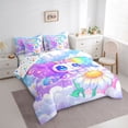 thumbnail image 3 of Castle Fairy Cute Butterfly Bedding Comforter Set,Kawaii Floral Daisy Queen Bedding Sets, 3 of 8