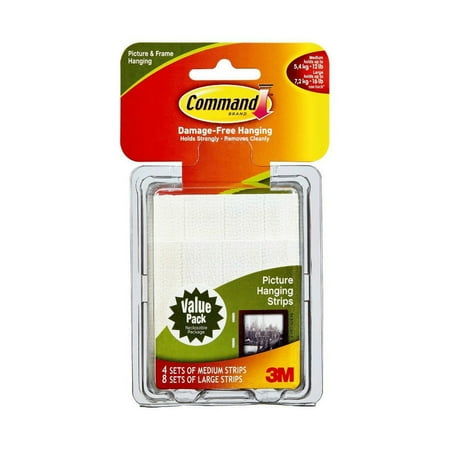 Command 17209-ES Medium & Large Picture Hanging Strips, Each