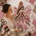 thumbnail image 5 of CHJK Wegodal Fairy Patchwork DIY, Fun Flower Fairies Patchwork Sewing Kit, Patchwork Set with Fabric Winged Elf Doll DIY Project for Beginners, Handmade Decor Gift, Pink, 5 of 6