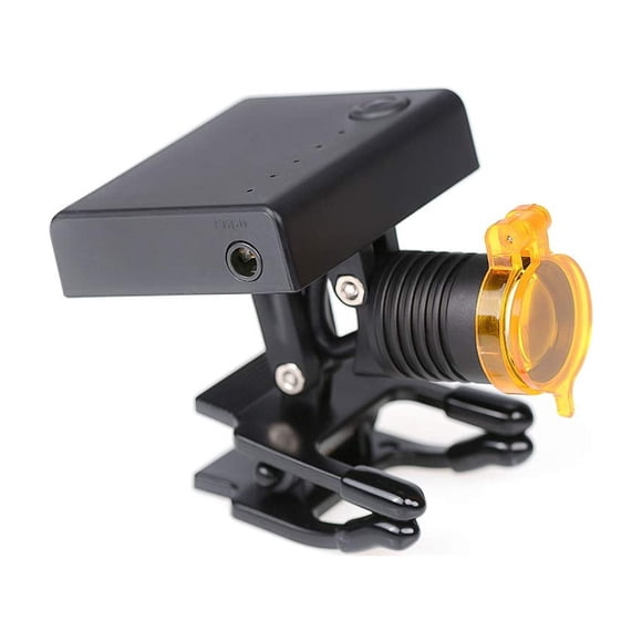 Linterna frontal NSKI 3W con filtro óptico para lupas tipo clip