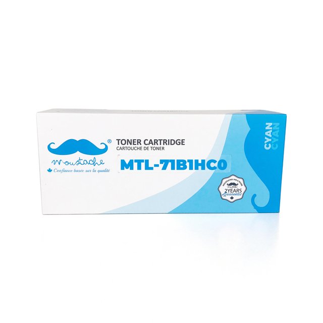 Moustache Cartouche de Toner Cyan Compatible pour Lexmark CS417dn CS517de CX417de CX517de