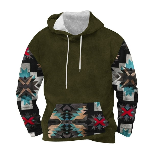 Sudadera con capucha para hombre, moderna, con cordón ajustable y bolsillo, estampada, deportiva y de ocio, sudadera con capucha, blusa de poliéster para hombre