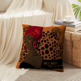 thumbnail image 3 of LALILO Throw Pillow Covers Beautiful Traditional African American Woman Cushion Cover 18" x 18", 2 Pack, 3 of 6