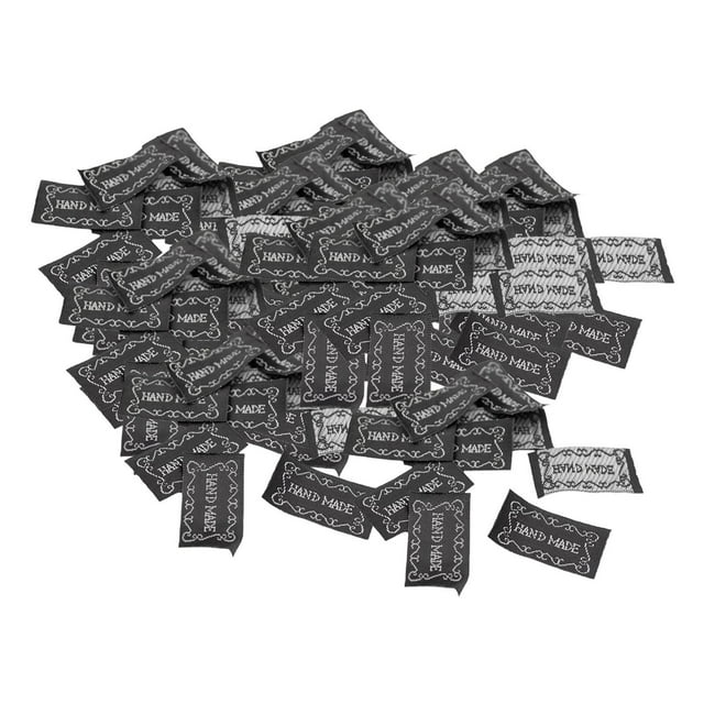 100 Uds.Etiquetas de s en inglés hechas a mano para coser ropa, Material de te, etiquetas de cinta bordadas para manualidades, costura, álbum Sunnimix Etiquetas de etiquetas hechas a mano