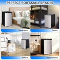 thumbnail image 4 of Festisoul 3.2 Cu. Ft. Compact Refrigerator Single Door Mini Fridge with Energy-Efficient & Quiet Operation for Dorm, Office, Bedroom Bar Use, Silver, 4 of 7
