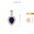 thumbnail image 3 of ANGARA Natural Inverted Pear Sapphire Necklace with Diamonds in 14K Rose Gold for Women (Size-7x5mm) | September Birthstone, Anniversary, Jewelry Gift for Women | Natural Blue Sapphire Necklace, 3 of 8