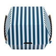 thumbnail image 4 of Bio Tek Blue and White Stripe Paper Burger Box - Ripple Wall - 4" x 4" x 3 3/4" - 100 count box, 4 of 10