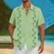 thumbnail image 1 of Blusa y camisa de manga corta con cuello vuelto Camisa casual para hombre Camisa de bolos vintage de manga corta Camisas de verano de playa cubana Camisa con botones Blusa para hombre Poliéster, 1 of 5