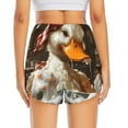 thumbnail image 4 of Running Shorts for Women, Cartoon Scottish Duck Workout Athletic Shorts with Pockets, Lounge Yoga Shorts Women, 4 of 7