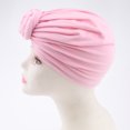 thumbnail image 4 of 2pcs Mujer Niño Bebé Suave Elástico Anudado Turbante Sombreros Indio Gorro Rosa Sunnimix Sombrero Turbante Mujer Niños, 4 of 8