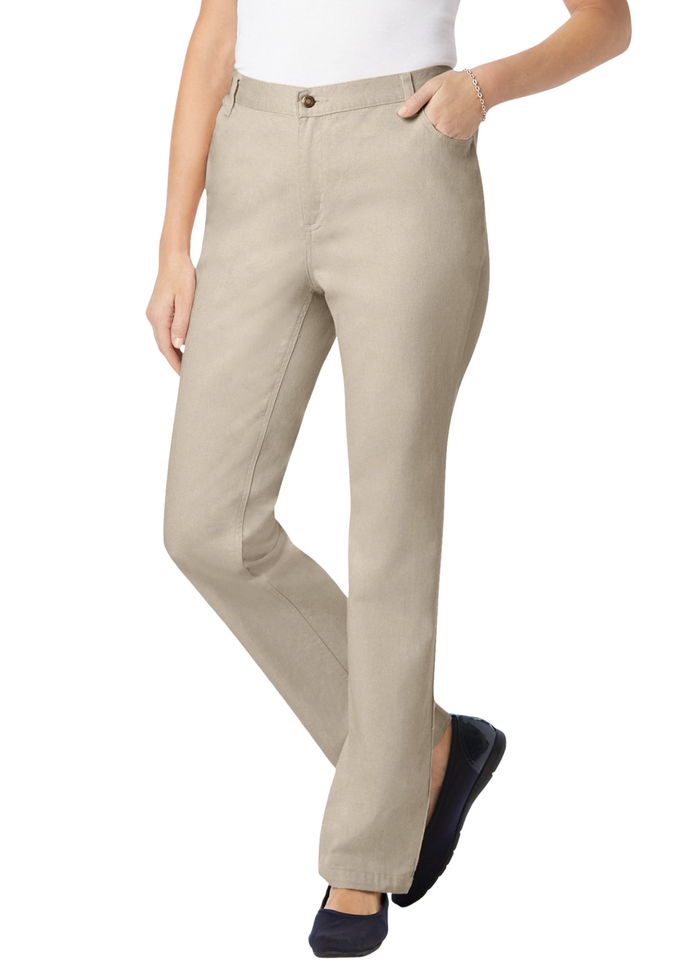 Side-Elastic Straight Leg Cotton Jean 