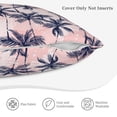 thumbnail image 5 of Bingfone Tropics Palm Trees Linen Throw Pillow Covers Cushion Case Pocket Button Vintage Farmhouse Pillowcase-16"x16", 5 of 9