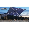 thumbnail image 6 of CozyHom 10*6.5ft Outdoor Patio Beach Umbrella With Solar LED Lightes, Tilt Adjustable Rectangle Sun Shade Umbrella Resistant Fabric, Dark Blue, 6 of 14