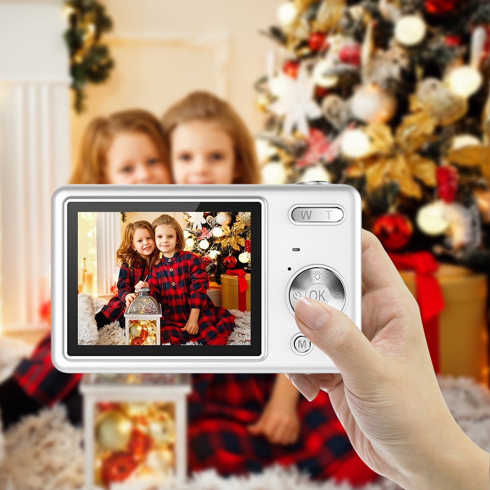 Yibooy 4K HD 1080P Digital Camera 16X Zoom Autofocus Vlogging Camera Camcorder (White)