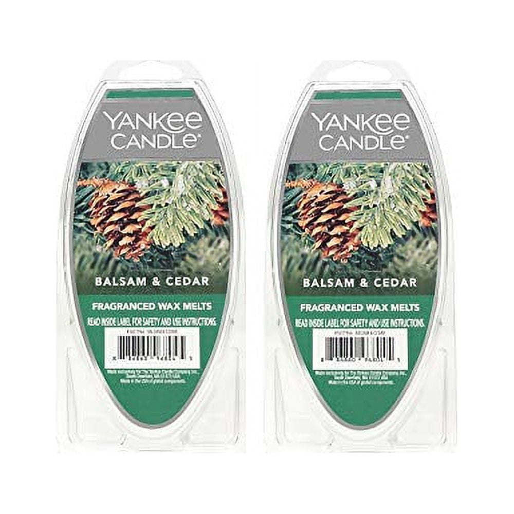 Yankee Candle Lot of 2 Balsam & Cedar Fragranced Wax Melts
