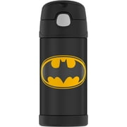 Thermos Kids Stainless Steel Vacuum Insulated Funtainer Straw bottle, Batman, 12oz