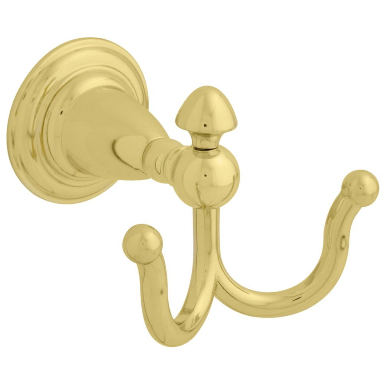 Delta Victorian Double Robe Hook, Polished Brass