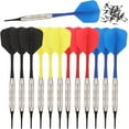 thumbnail image 3 of 12PCS Darts for Dart Board，Soft Tip Darts Set，Fun Darts Replaceable Tip for 4 Players on Electronic or Plastic Dartboard 100 Extra Black 2BA Tips 3 of Each Color, 3 of 8