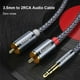 thumbnail image 1 of Cable Audio RCA Aux Jack 3.5mm a 2 RCA Y Divisor (1m) Likrtyny Para estrenar, 1 of 7
