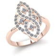 thumbnail image 1 of Natural 0.75ct Round Cut Diamond Ladies Fancy Vintage Engagement Anniversary Ring Solid 10K Rose, White or Yellow Gold J SI2, 1 of 3