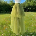 thumbnail image 5 of QHFBli High-Low Tutu Tulle Skirts for Women Irregular Elastic Waist Layered Flowy Dance Skirts, 5 of 8
