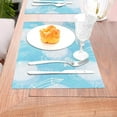 thumbnail image 5 of YFYANG Washable Heat-Resistant Placemats, 70% PVC/30% Polyester, Blue Diamond Geometric Graffiti Kitchen Table Mat, 12" x 18" 6 Piece, 5 of 6