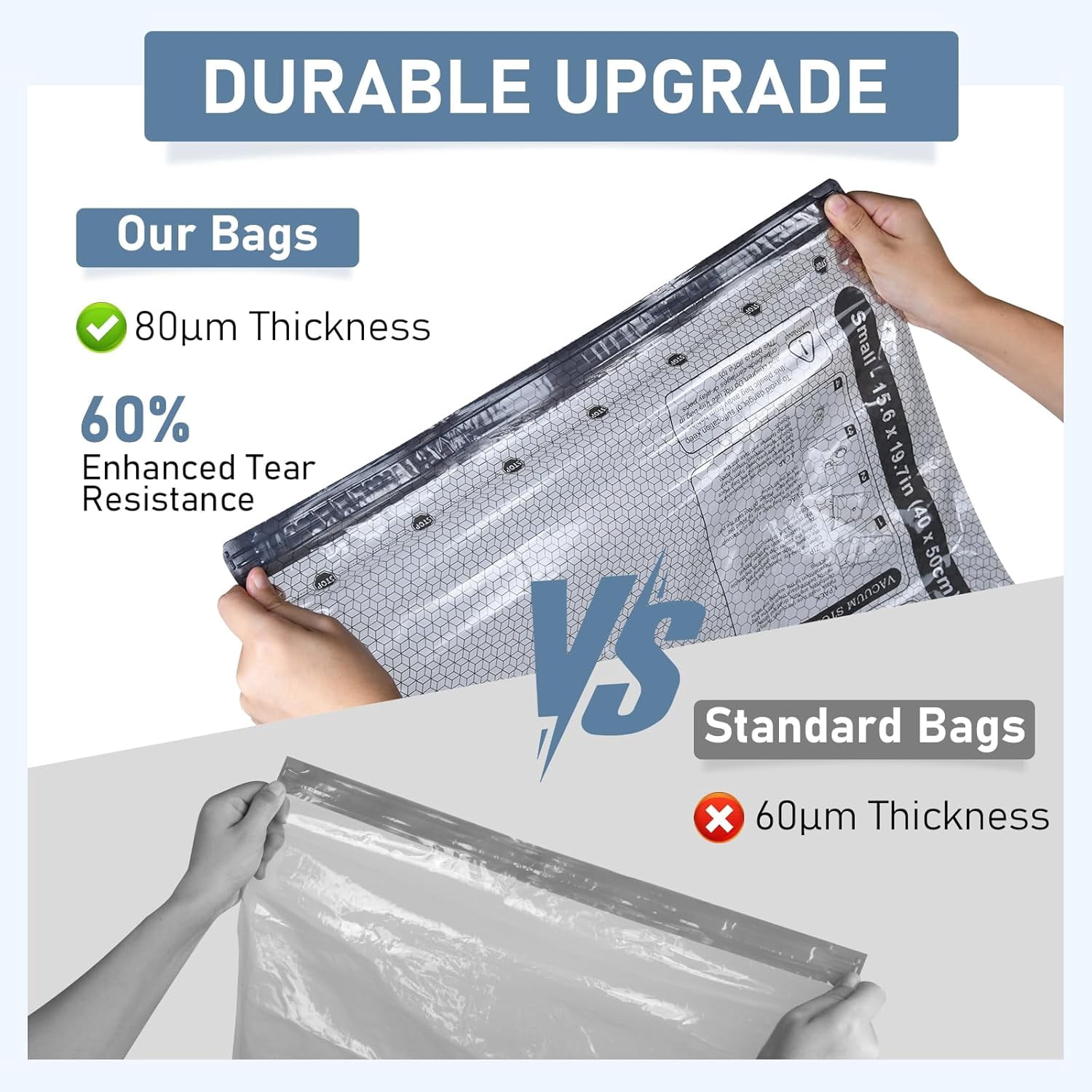 Vacuum Storage Bags with Electric Pump,15 Pack Travel Seal Bags for Luggage and Suitcase,5 Small/5 Medium/5 Large,Space Saver Compression Packing Bags for Clothing,Travel Lugggage,Blankets,Comforters