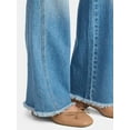 thumbnail image 4 of Time and Tru Women's High Rise Flare Jeans With Side Seam Details, 32" Inseam, Sizes 0-20, 4 of 5