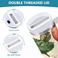 thumbnail image 3 of Yayeee 40oz Stainless Steel Tumbler with Straw and Handle Double-Wall Insulated Travel Water Bottle, Beige Strawberry, 3 of 8
