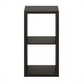 thumbnail image 3 of Furinno CUBICLE Book Shelf, 2-Cube Thick Frame Bookshelf, Horizontally & Vertically Reversible Bookcase with Open Back, 14.6 x 15.9 x 30, for Living Room, Bedroom, Home Office, Black Dark Oak, 3 of 6