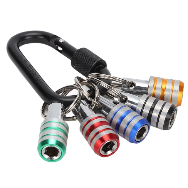 Puntas de destornillador de barra de extensión, 5 piezas/juego, llavero con vástago hexagonal, soporte de broca de cambio rápido, adaptador de zócalo, broca resistente y duradera