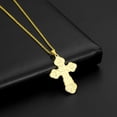 thumbnail image 2 of TEAMER Cross Necklace Russian Orthodox Crucifix Eastern Church Necklace Religious Christian Prayer Jewelry for Men Women, 2 of 5