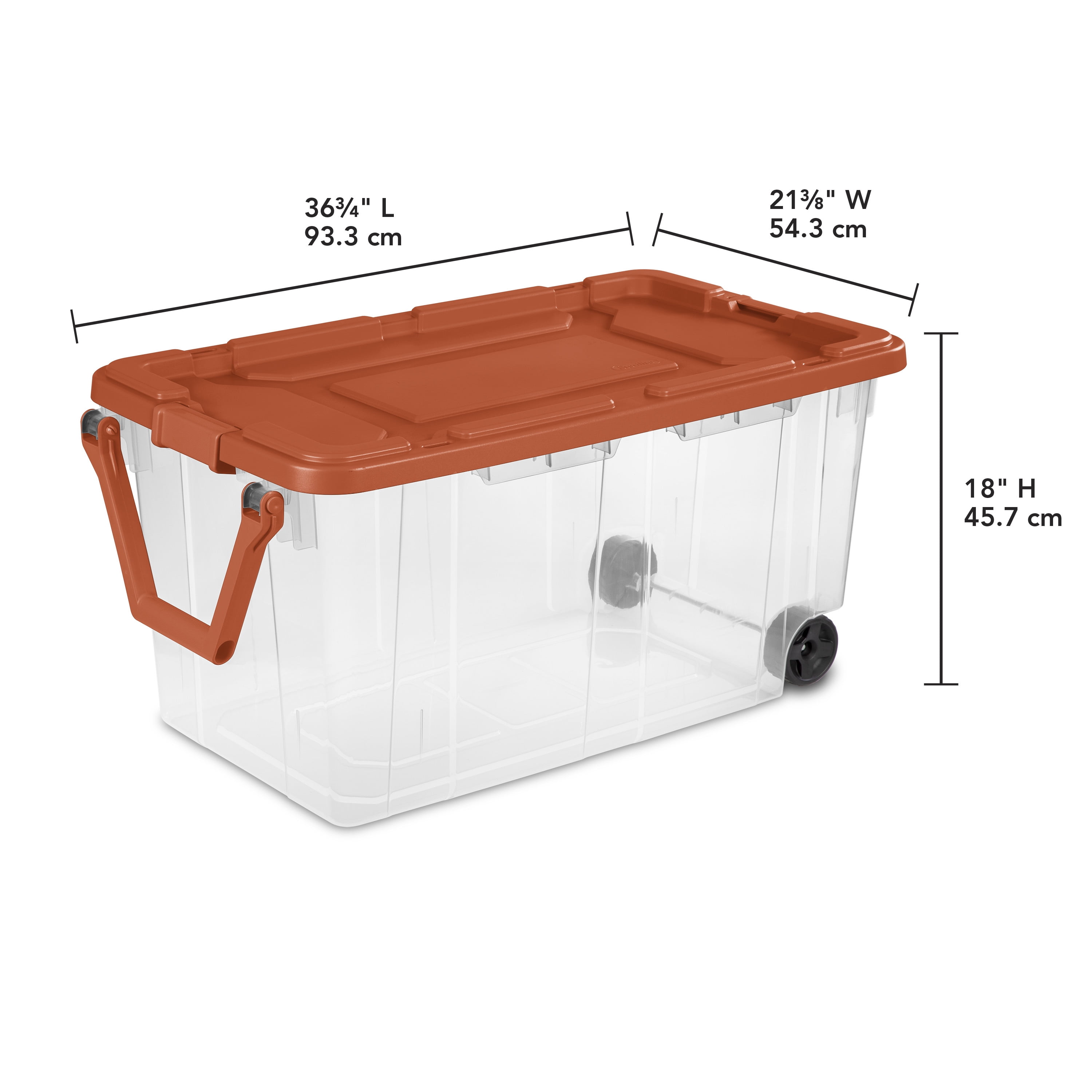 Sterilite 160 Qt. Wheeled Storage Box Plastic, Turmeric