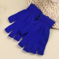 thumbnail image 2 of Winter Half Finger Gloves Unisex Knitted Fingerless Warm Stretchy Mittens, 2 of 2