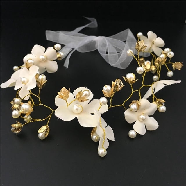 Boda nupcial pers diadema cinta accesorios para el cabello BLESIY Flor diadema